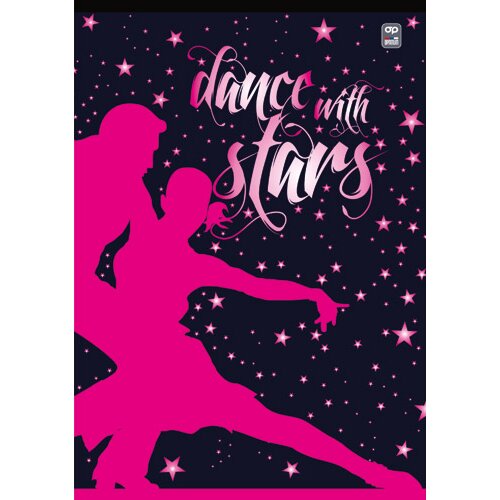 Optimum Sveska sa spiralom tvrdi povez karo A5/80 Dance With Stars Slike