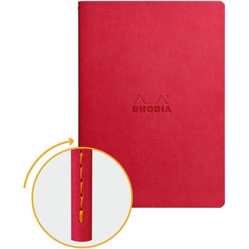 Clairefontaine Rhodia Rhodiarama bilježnica A5, 32 lista, linije, crvena Slike