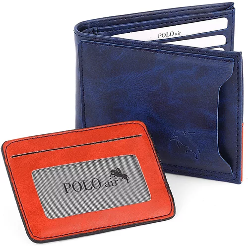 Polo Air Men's Sports Wallet Card Holder Navy Blue