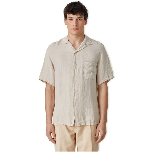 Portuguese Flannel Srajce z dolgimi rokavi Linen Camp Collar Shirt - Raw Bež Cene