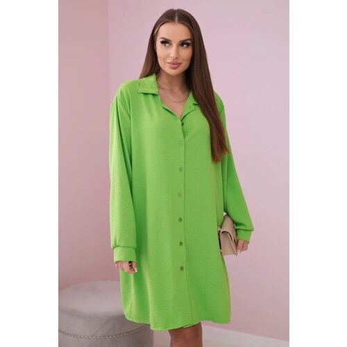 Kesi Włoski Long shirt with viscose light green color Cene