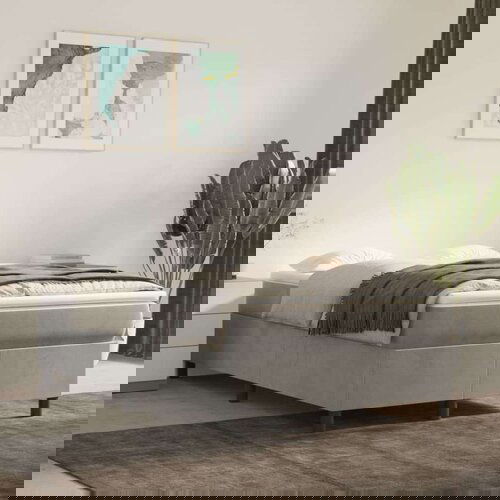  Za krevet s oprugama svjetlosivi 120 x 200 cm bar&amp;scaron;unasti Slike