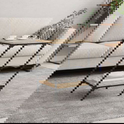 VidaXL Klubska mizica sonoma hrast 40x40x55 cm inženirski les Slike