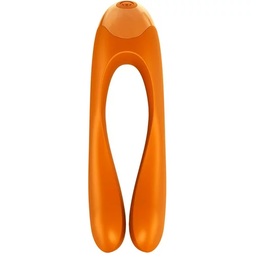 Satisfyer Naprstni vibrator Candy Cane, oranžen