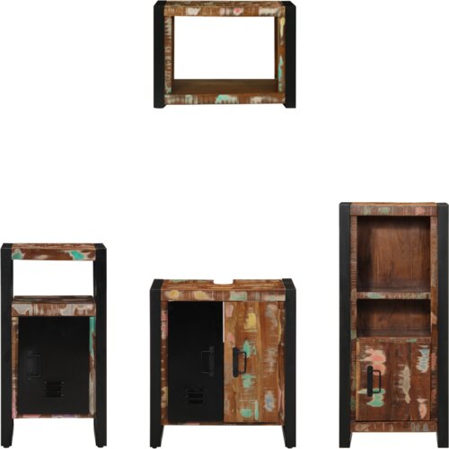  Set namje&amp;scaron;taja za kupaonicu 4 pcs Čvrsto reciklirano drvo Slike