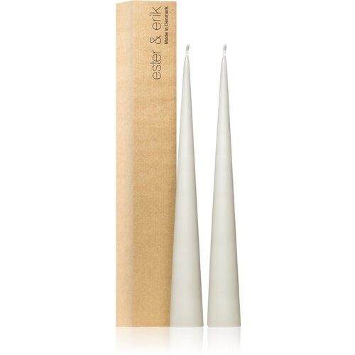 Ester &amp;amp; erik cone candles linen grey (no. 22) ukrasna svijeća 2x37 cm Slike