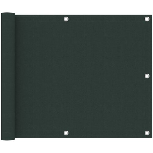 VidaXL Balkonsko platno temno zeleno 75x600 cm oksford blago Slike