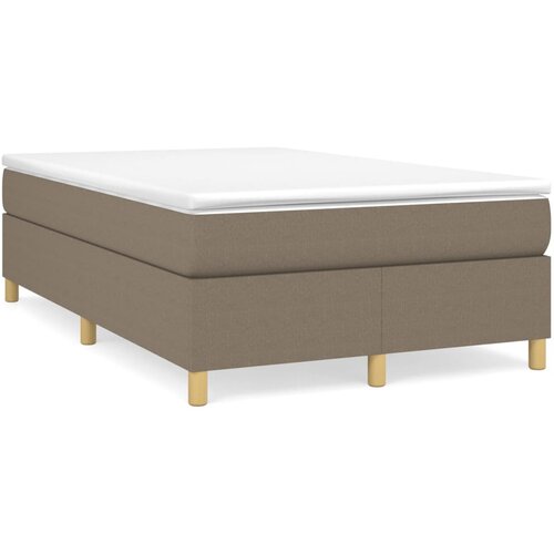VidaXL Box spring postelja z vzmetnico taupe 120x190 cm blago Slike