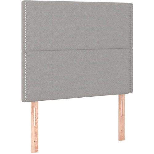 Maison Chic Posteljno vzglavje - Vzglavna omarica 2 kosa svetlo sivo 100x5x78/88 cm blago, (22077469) Cene