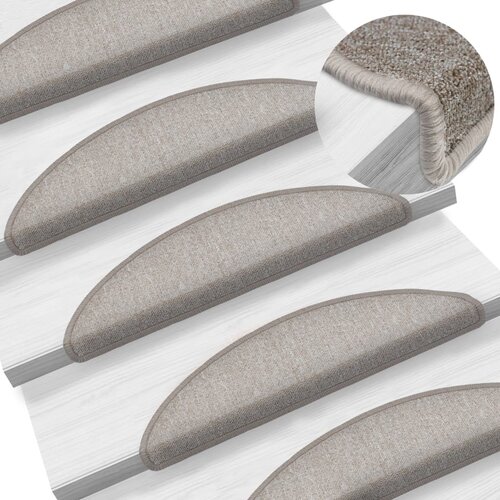 VidaXL Preproge za stopnice 10 kosov 56x20 cm taupe Slike
