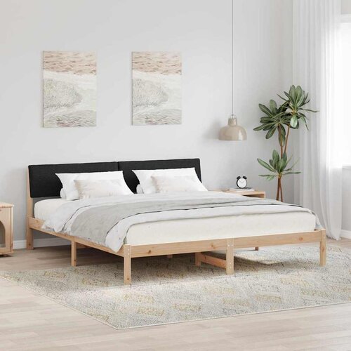  Okvir kreveta Smeđa i crna 180 x 200 cm Masivna borovina Cene