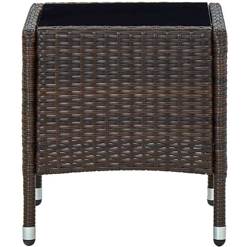 vidaXL vrtna miza rjava 40x40x45 cm poli ratan Cene