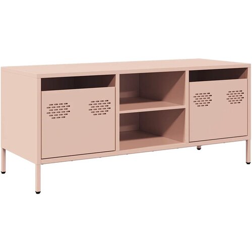 Maison Chic TV omarica - TV enota - Televizijska omarica roza 101,5x39x43,5 cm hladno valjano jeklo, (21699767) Cene