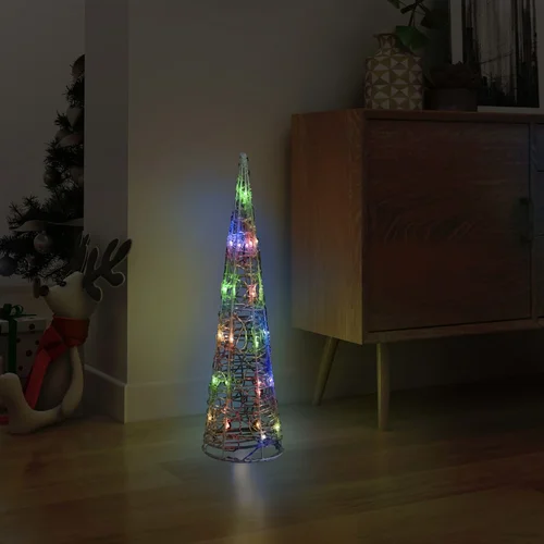  Akrilna okrasna LED piramida večbarvna 60 cm