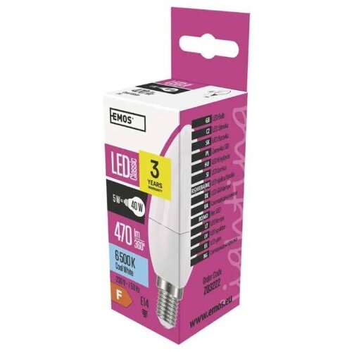 Emos Led sijalica Candle 4,9 W E27 Toplo bela ZQ3120 Cene