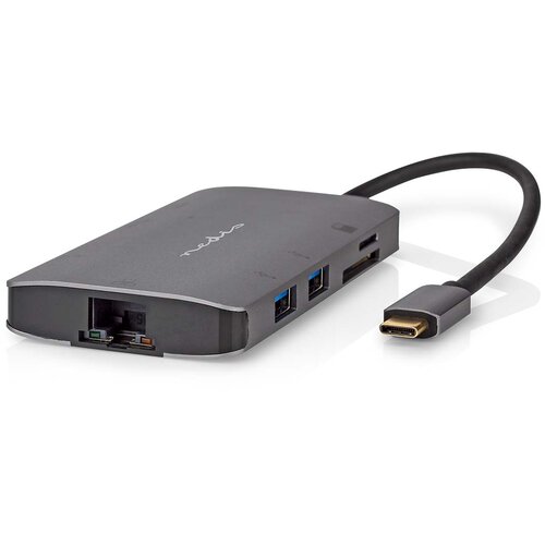 Nedis Razdelilnik USB 7-v-1 do RJ45 / 3USB-A / Micro SD / HDMI 4K 5Gb/s 0,2 m, Črna, (5000063515) Cene
