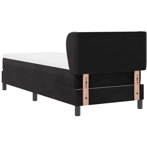 VidaXL Boxspring - Krevet s oprugama i madracem tamno sivi 80x200 cm bar&amp;scaron;un Crna Slike