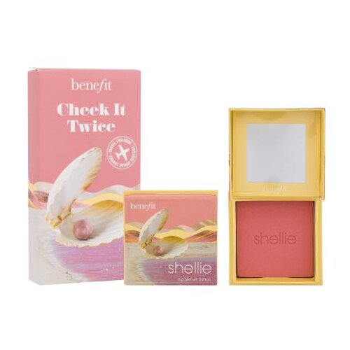Benefit Shellie Blush Cheek It Twice Nijansa warm seashell-pink Slike