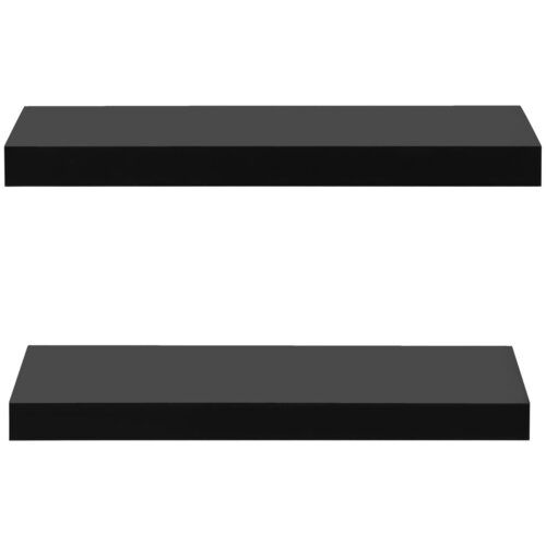  Plutajuće zidne police 2 kom crne 40 x 20 x 3,8 cm Slike
