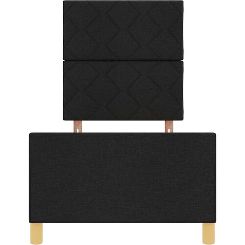  Krevetna konstrukcija s uzglavljem Crna 80 x 200 cm tkanina Slike