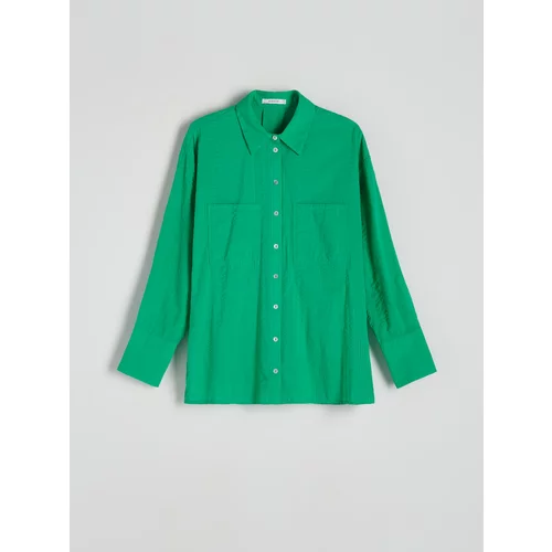Reserved - Pamučna košulja - zelena