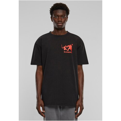 MT Upscale Men's T-Shirt Ultraprovocateur Acid Heavy Oversize Tee - Black Slike