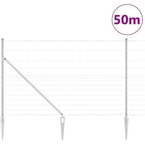  Zavareno žičano ograđivanje s bodljama 50 x 1,5 m Srebrna Mreža Slike