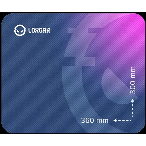 Lorgar Main 133 Gaming mouse pad High-speed surface Purple anti-slip rubber base size: 360mm x