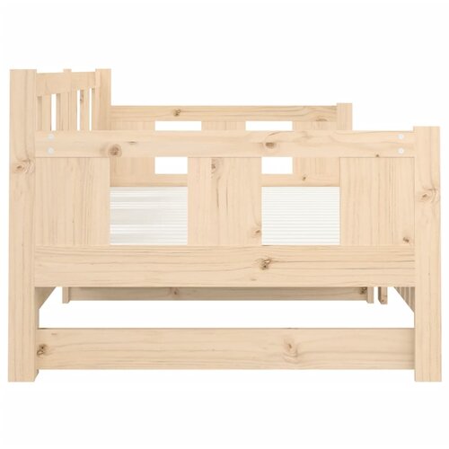  Dnevni krevet na izvlačenje masivna borovina 2x(80x200) cm Slike