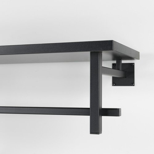 Spinder Design crna metalna zidna vje&amp;scaron;alica s policom simplon &amp;ndash; Slike