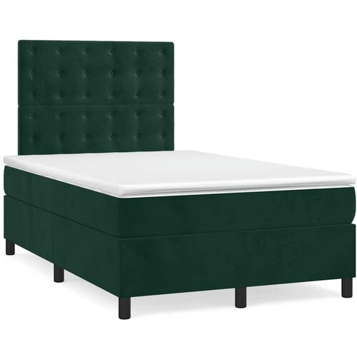 Box spring krevet s madracem tamnozeleni 120x200 cm bar&amp;scaron;unasti Slike