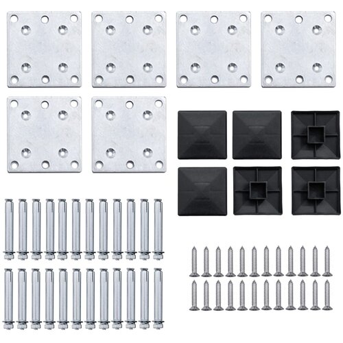 Set panela za ogradu WPC 872 x 146 cm sivi Slike