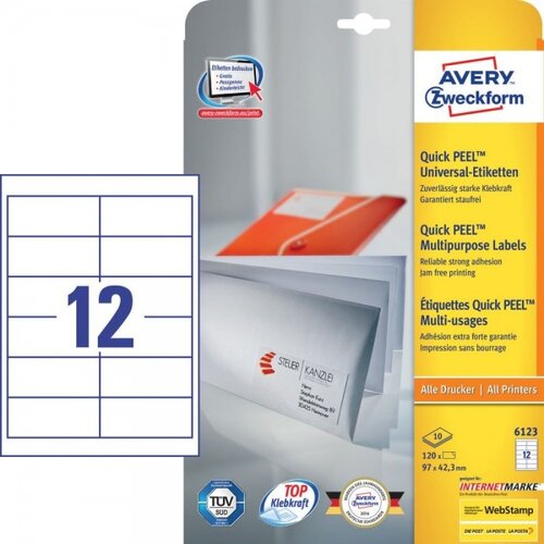 Avery Zweckform Univerzalne etikete 97 x 42,3 mm, 10/1 Slike