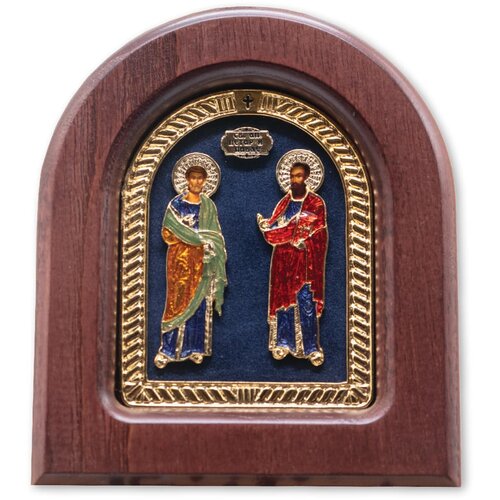  Ikona u drvetu Sveti Apostoli Petar i Pavle, 98x118x22mm Cene