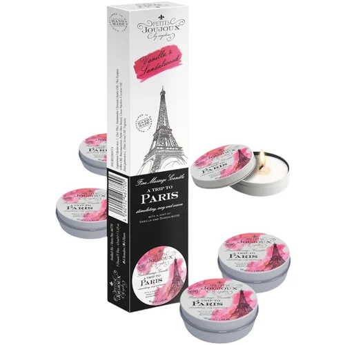 Petits JouJoux Paris - svijeća za masažu - vanilija-sandal (5 x 43ml)