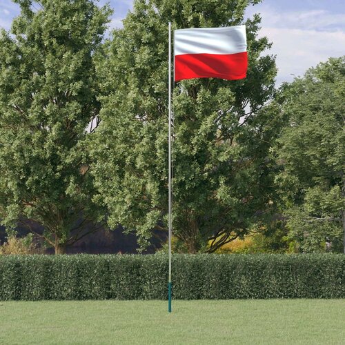 vidaXL Poljska zastava i jarbol 6 23 m aluminijska Cijene