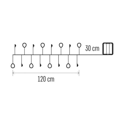  LED niz 40xLED/3xAA 1,5 m topla bela svetlost Slike