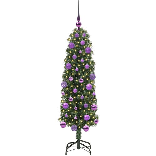 VidaXL Umjetno božićno drvce Zelena 120 cm PVC i čelik i plastika Slike