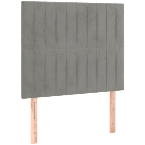 Maison Chic Posteljno vzglavje - Vzglavna omarica 2 kosa svetlo sivo 90x5x78/88 cm žamet, (22078297) Cene