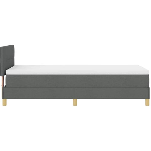 LED Box Spring Krevet Tamno siva 100 x 200 cm tkanina Slike