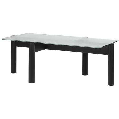 noo.ma Crni stolić za kavu sa staklenom pločom stola 55x105 cm Kob &ndash; Cijene