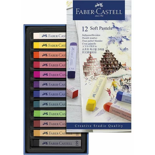 Faber-castell Mehki suhi pastel Faber-Castell, 12 kosov