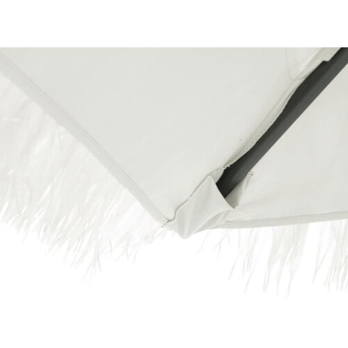  Vrtni suncobran s čeličnom &amp;scaron;ipkom bijeli 223x223x213 cm Slike