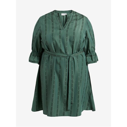 Vila Dark green women patterned dress Etna - Women Slike