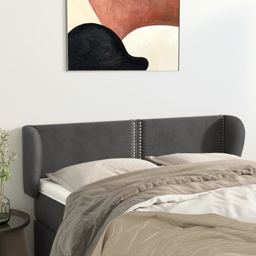  Uzglavlje s ušima tamnosivo 147x23x78/88 cm baršunasto Cene