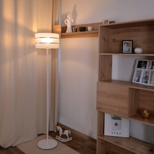  led podna lampa helen 1xE27/15W/230V bela Slike
