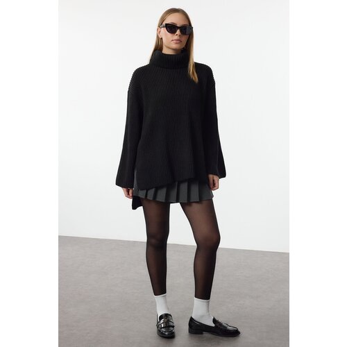 Trendyol Black Turtleneck Knit Sweater Slike