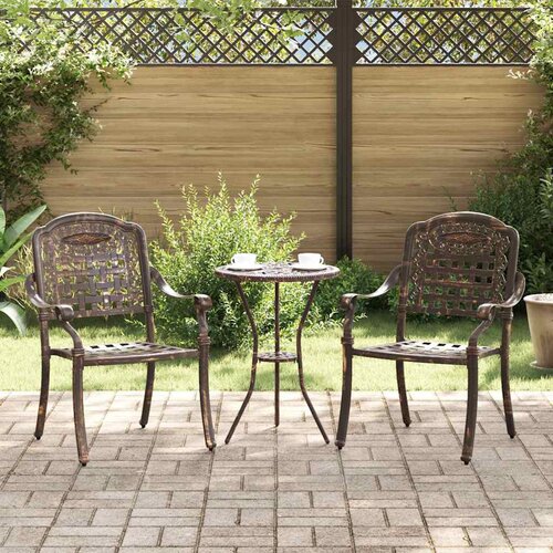  Vrtna stolica 2 pcs Bronzana 55 x 56,5 x 91cm Aluminij Cene