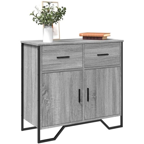vidaXL Komoda siva sonoma 79,5x35,5x74,5 cm inženirski les Cene