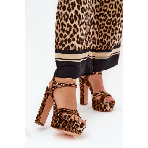 Boto Womens Sandals On A Heel And Platform Eco Leather Beige Lomman Cijene